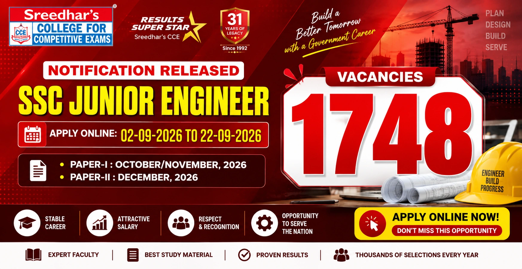 SSC JE 2026 Notification