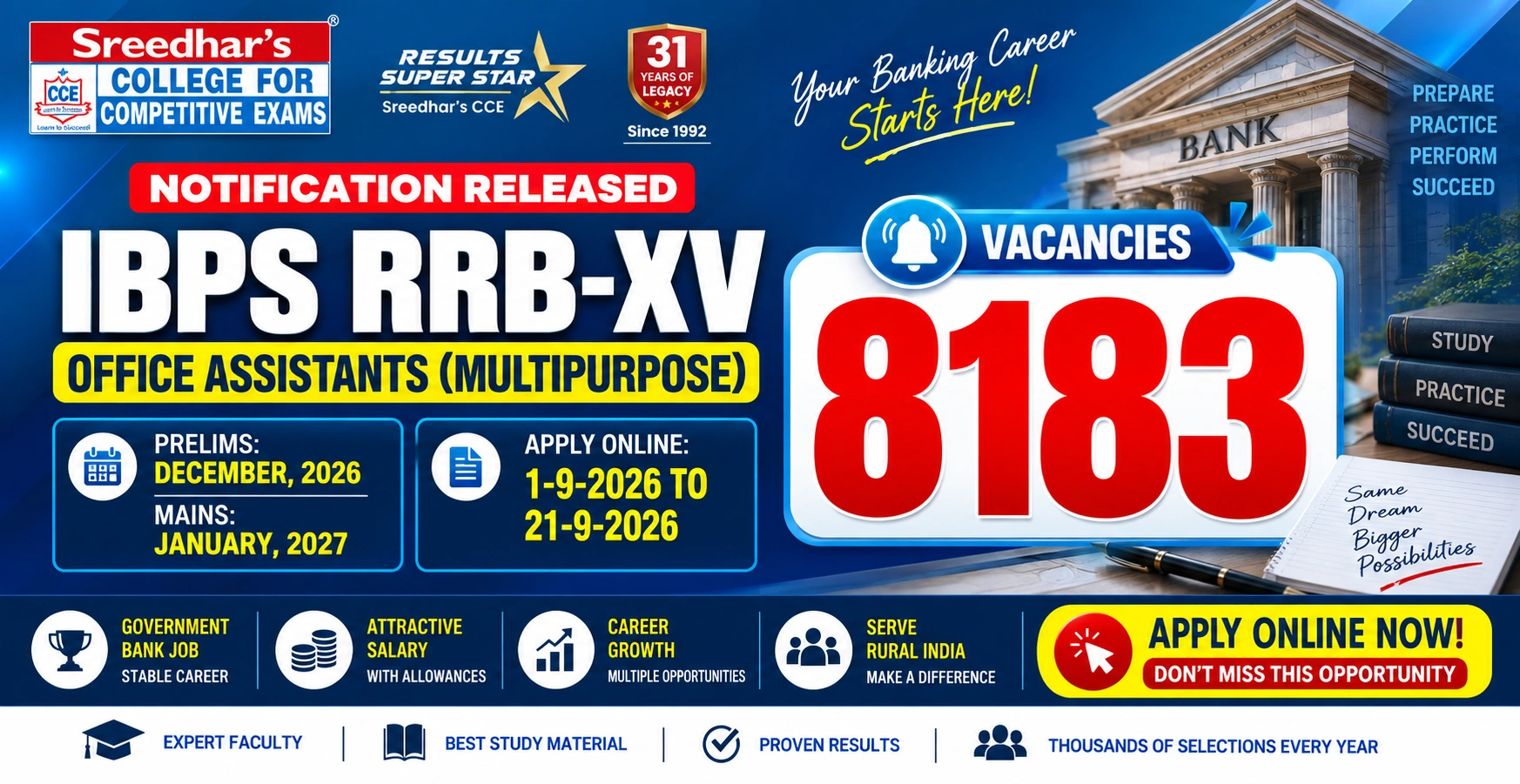 IBPS RRB XV 2026 Office Assistant (Multipurpose) Notification